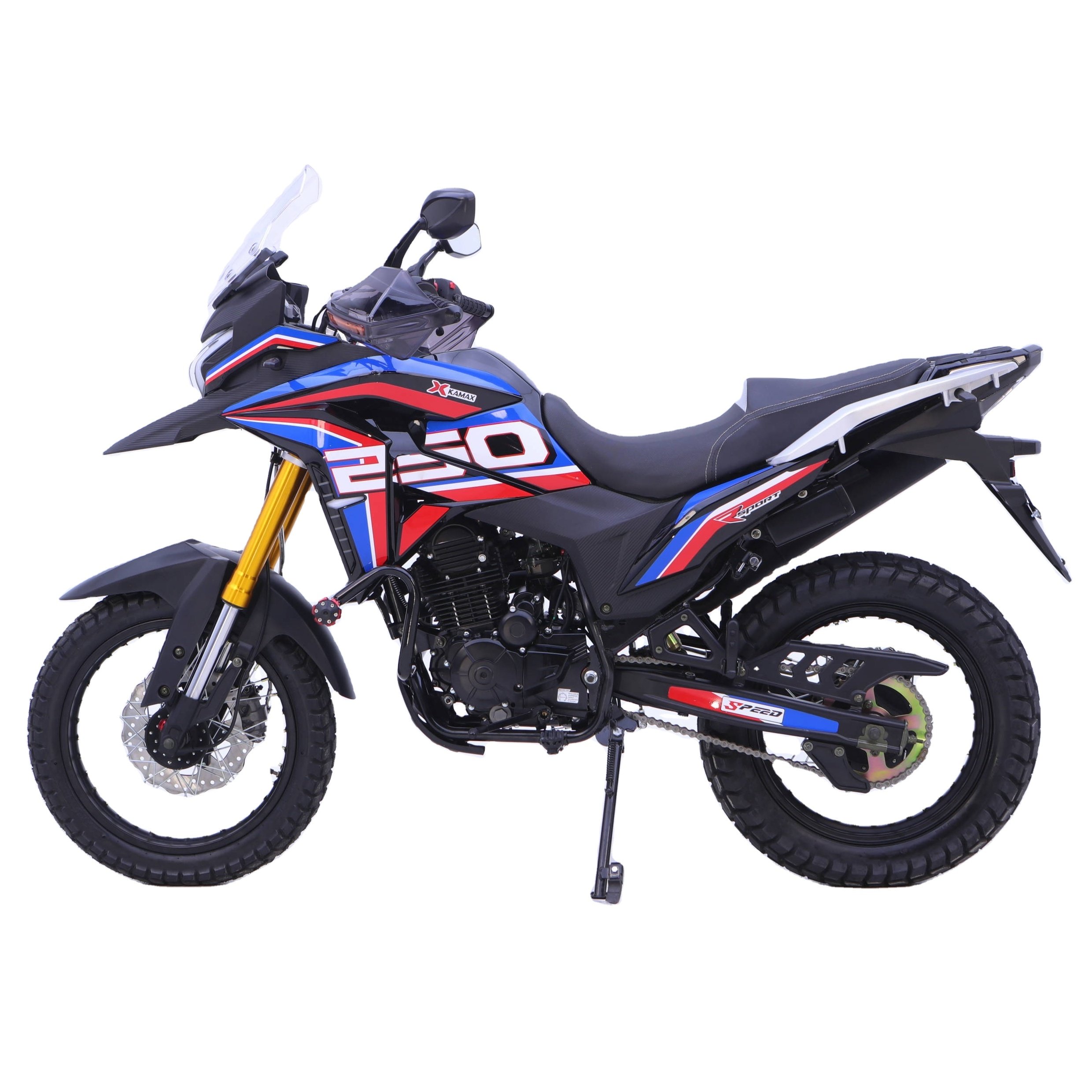 Cheap Price Motorcycle 2024 Petrol Bike 200cc Motorcycle Kamax Cross Motorcycle Adv Style Brake Disc LED Light