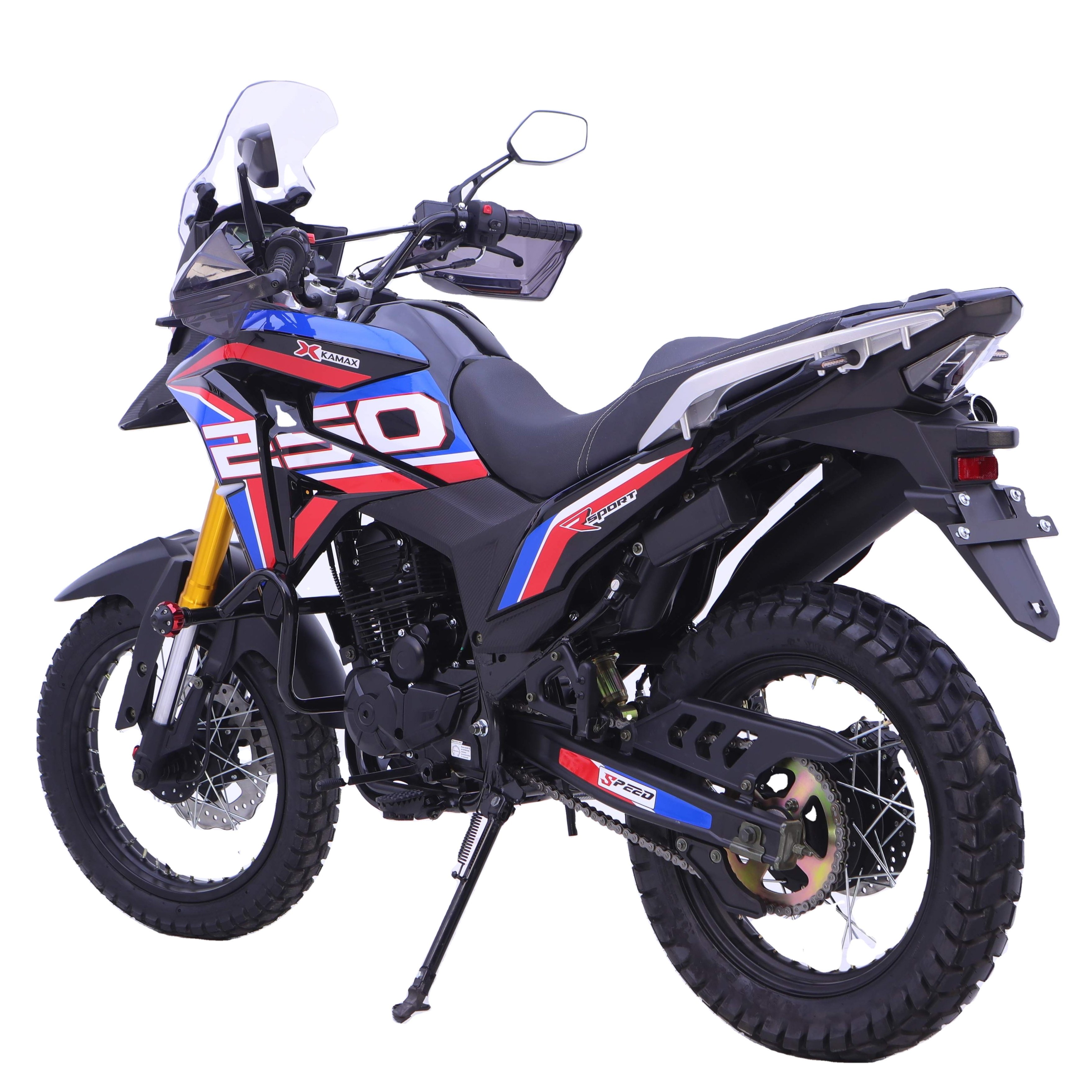 Cheap Price Motorcycle 2024 Petrol Bike 200cc Motorcycle Kamax Cross Motorcycle Adv Style Brake Disc LED Light