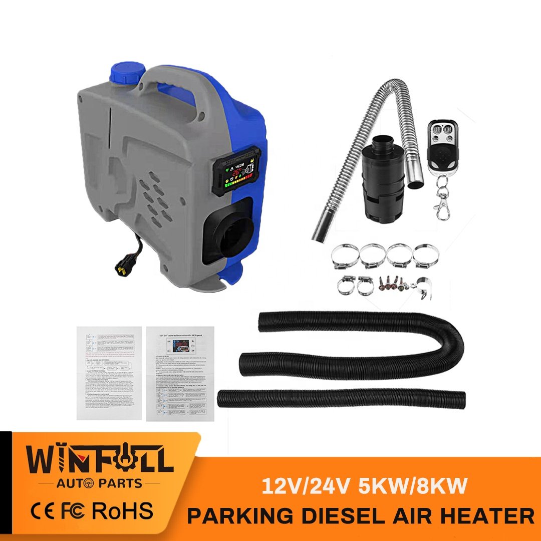 2024 Newest 12V/24V 5KW/8KW Gray, Red, Blue Mixed Parking Air Heater RV