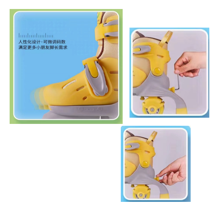 668 Adjustable Four-Wheel Roller Skates Inline Quad Convertible Design Boys Girls' Roller Skating Morphological Transformation