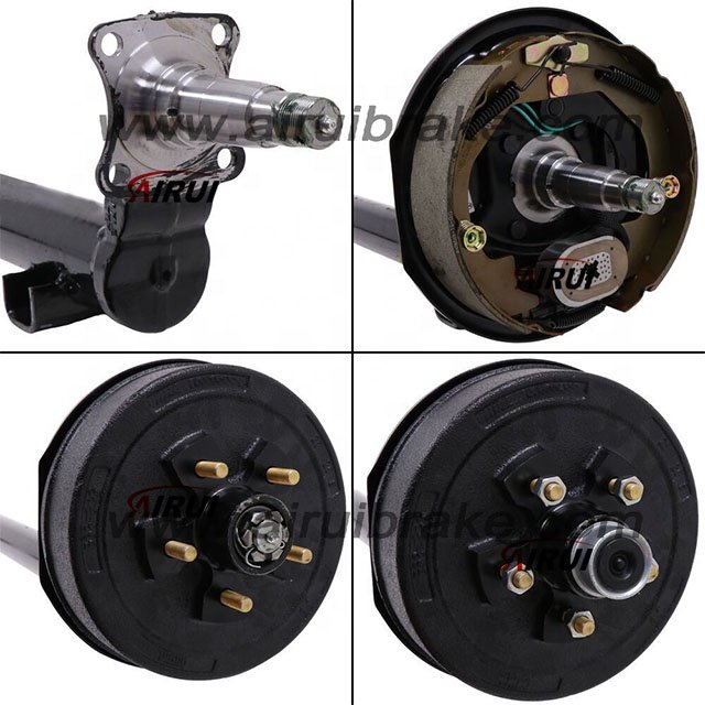 3500 lb Light Duty Single Axle Trailer with Brake Drum - 3.5k Capacity - 5 Lug , 95/80 Hub Face/Spring Center