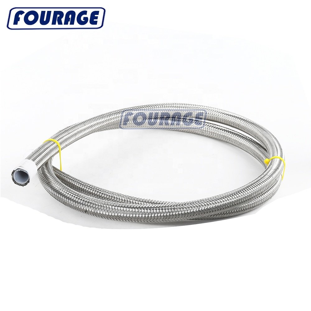 Fourage High Pressure Stainless Steel Braided PTFE Hose Fuel Line for E85 Brake Fuel System