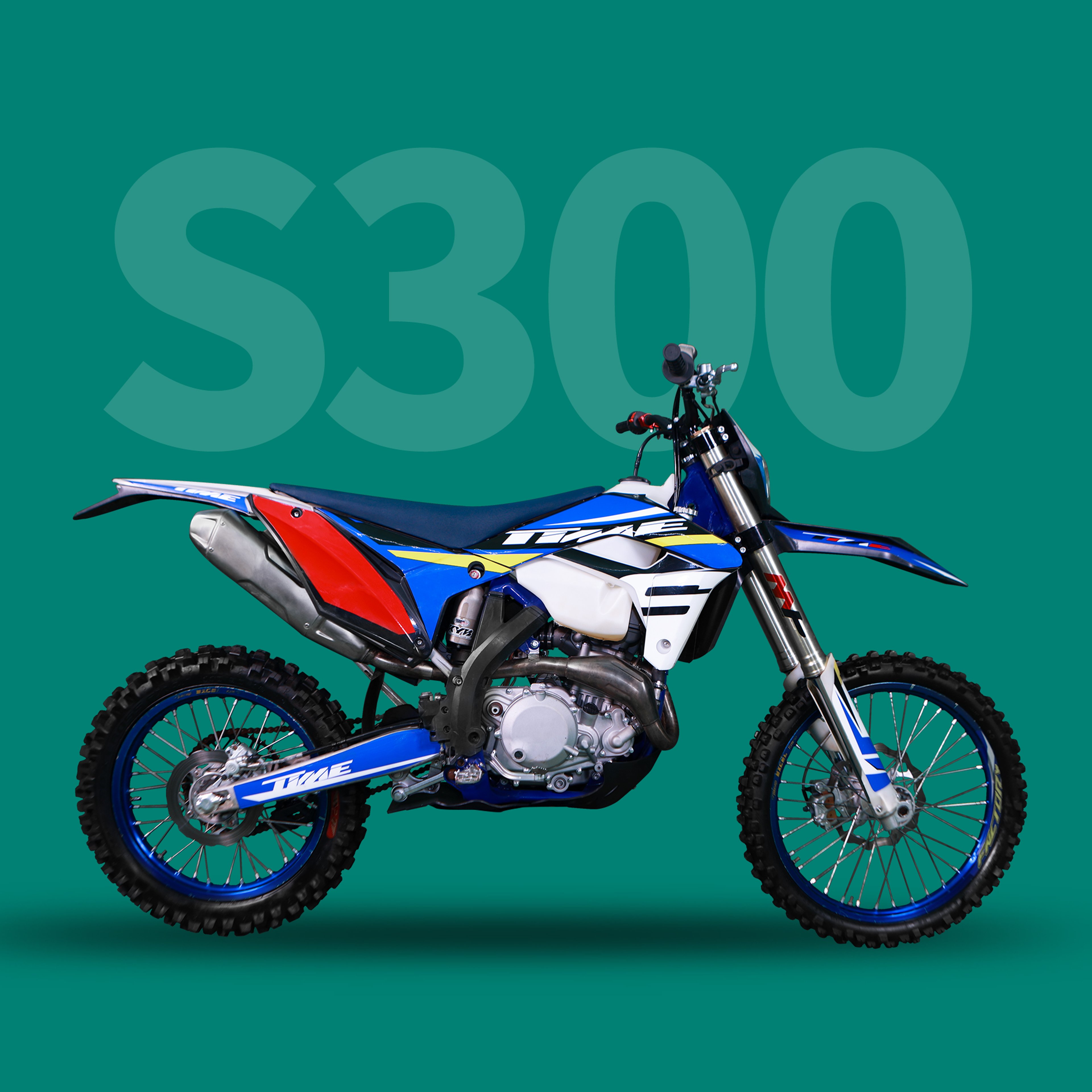 300cc Off-Road Enduro Racing Motorcycle 130km/h Speed 25kw Power Water-Cooled Four-Stroke Engine Full Size Racing Bike