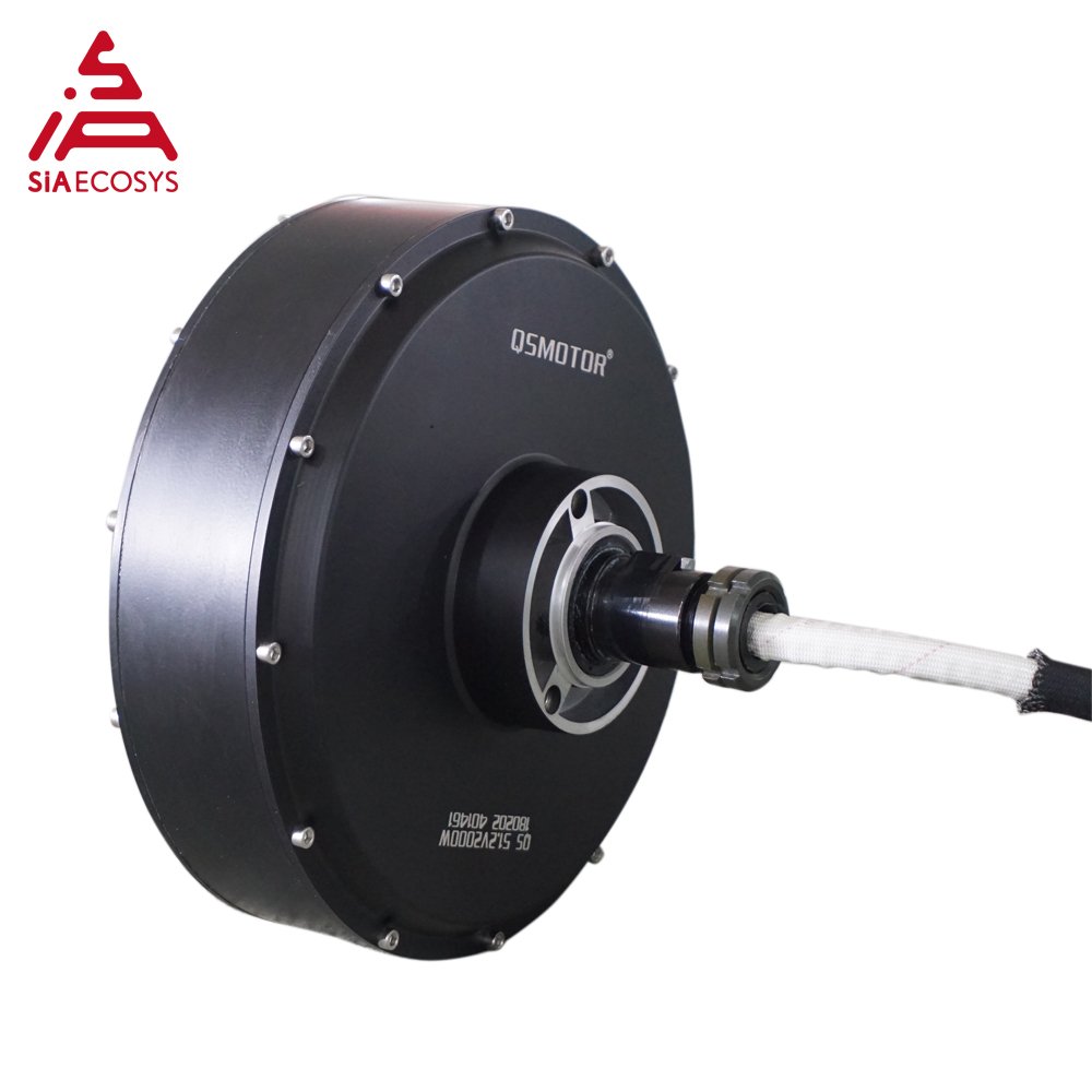 QSMOTOR 12*5inch 5000W 72V 90kph 2wd Single Shaft Hub Motor Electric Car Conversion Kit for Electric ATV Car