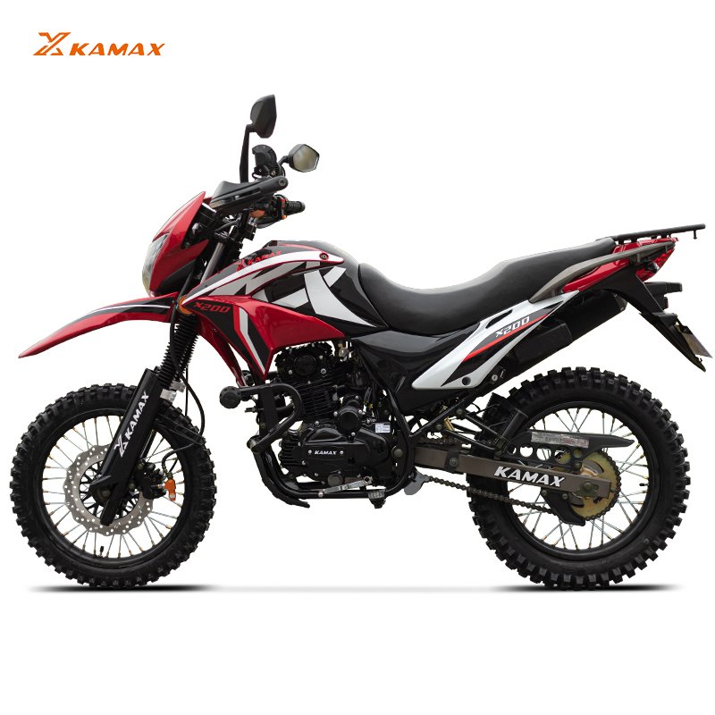 KAMAX 200cc Off-Road Motor Cross Gas Powered Brushless Motor Dirt Bike Disc Brake Rough Roads