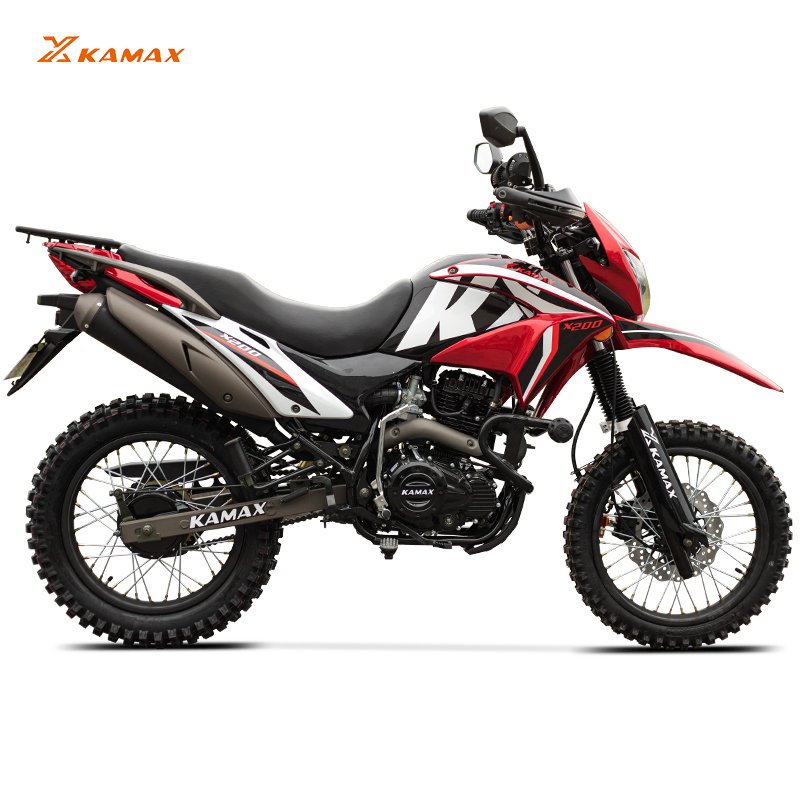 KAMAX 200cc Off-Road Motor Cross Gas Powered Brushless Motor Dirt Bike Disc Brake Rough Roads