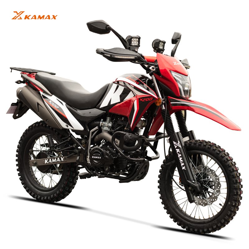 KAMAX 200cc Off-Road Motor Cross Gas Powered Brushless Motor Dirt Bike Disc Brake Rough Roads