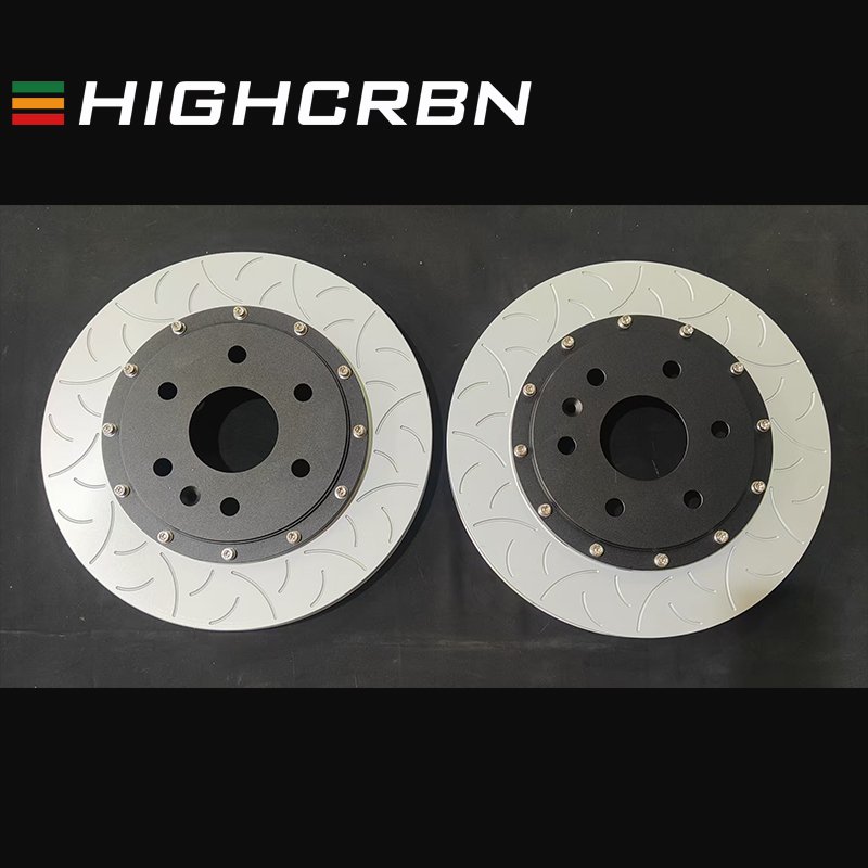 HIGHCRBN 355*25mm 2-piece Brake Disc Floating Front Brake Disc for Tesla MODEL 3 Performance OE#1044616-00-D