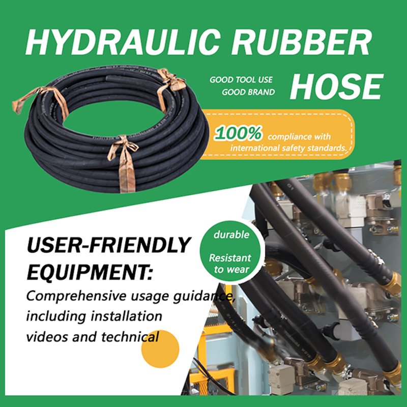 Working Tempearature -40°C+100°C R2/r1 1/4inch Steel Wire Braided Hydraulic Hose For Heavy Vehicle With After Sale Guarantee