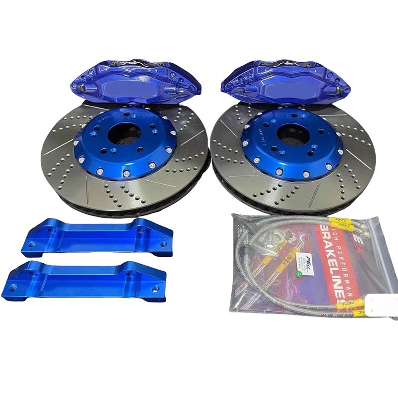 Universal F50 F40 Front Rear Custom Auto Brake Calipers Kit With 330 355mm Drilled Slotted Disk for Modified Car Brake System