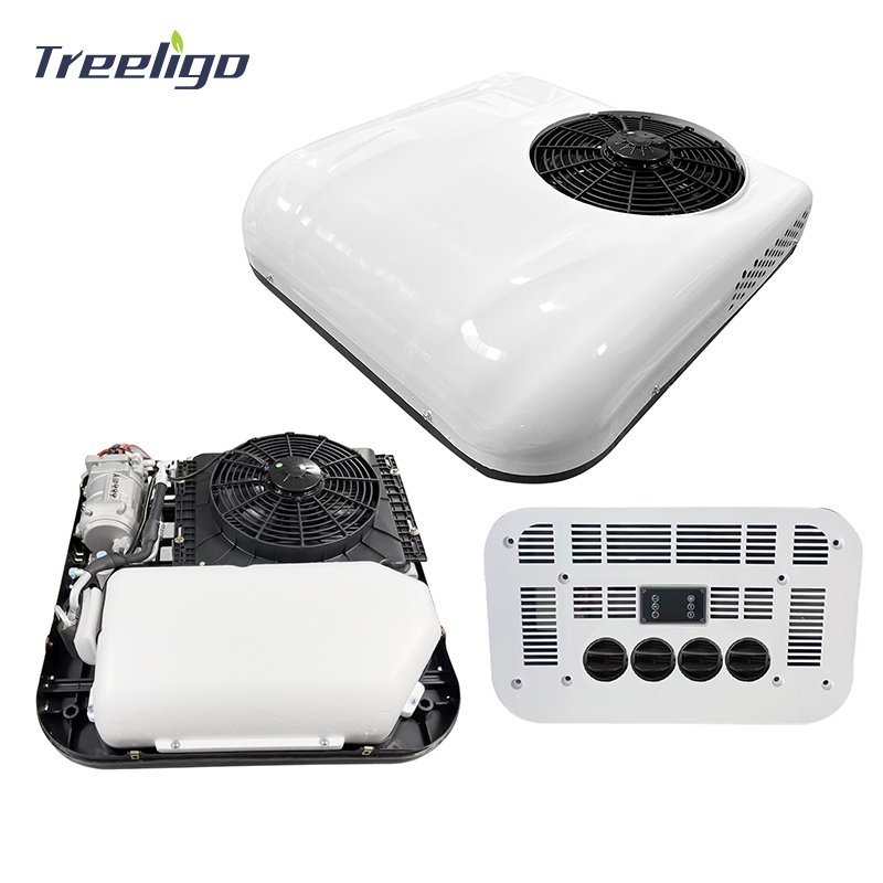 2024 New Type 12v 24V Rooftop Camper RV Trailer Truck Tractor 12 Volt Electric air Conditioner
