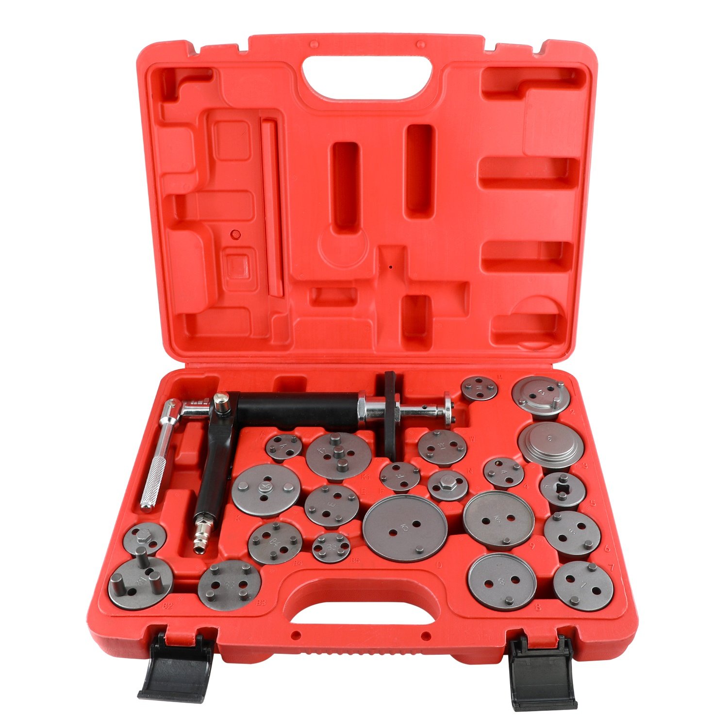 23pcs Pneumatic Disc Brake Caliper Rewind Set Brake Piston Compressor Wind Back Tool Set Auto Wind Back Tool Set for Car