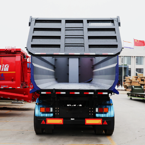 Customized U Shape 40 Cubic 3 Axles 4 Axles End Quick Flip Unloading Hydraulic Tipper Rear Dump Semi Trailer