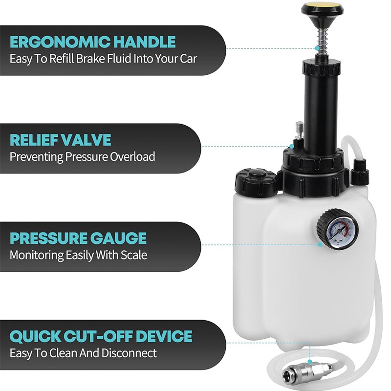 Best Seller Manual Brake Bleeder Fluid Pump Automotive Fluid Extractor 3L Brake Bleeder Kit