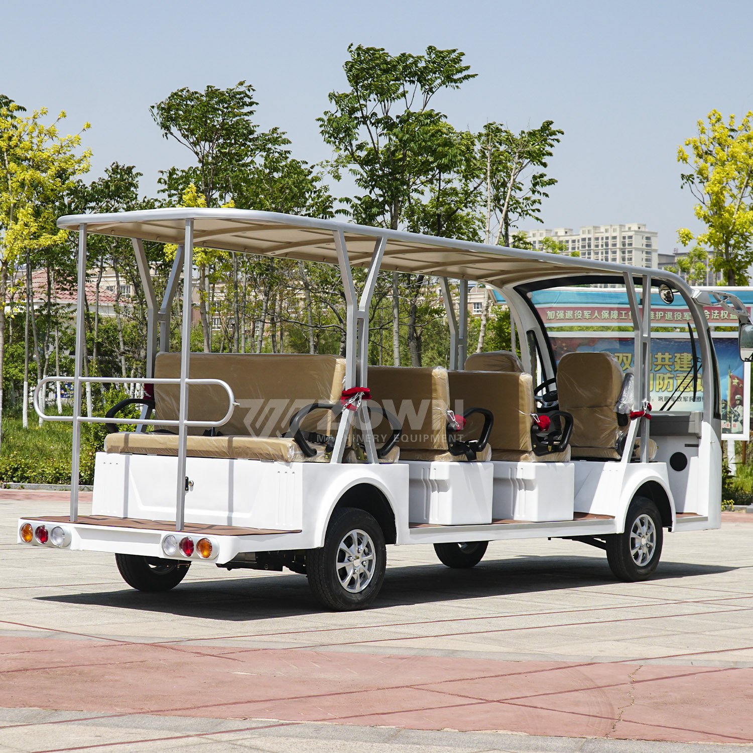 Factory Direct Sale Tour Car Sightseeing Car 23 Seaters Electric Shuttle Bus