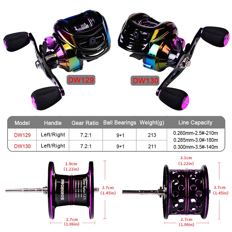 Horizon 9+1BB High Speed Saltwater Reels Fishing Reel Molinete De Pesca Baitcasting Reels with Magnetic Brake System