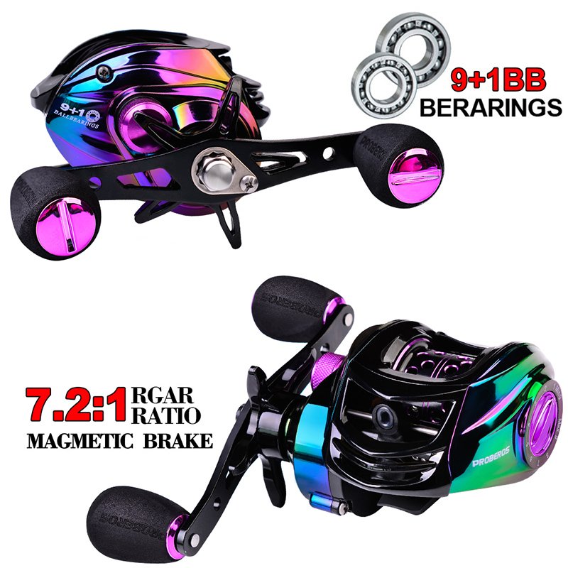 Horizon 9+1BB High Speed Saltwater Reels Fishing Reel Molinete De Pesca Baitcasting Reels with Magnetic Brake System