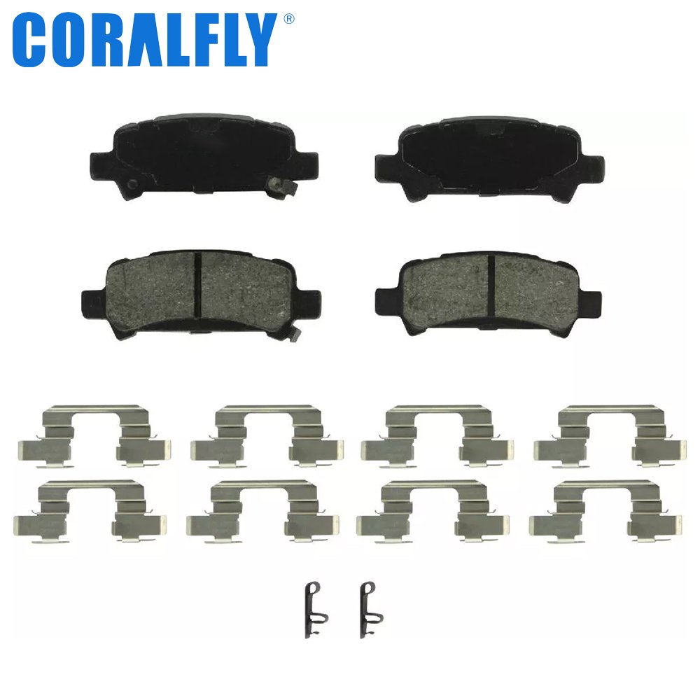 Coralfl Quality Semi-Metallic Ceramic Auto Brake Pads for Honda Accord Fit Civic BRV CRV Jazz City Odyssey