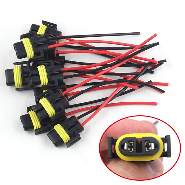 Auto Lamp H8 H11 LED Bulb Holder Adapter Socket HID LED Headlight Fog Light Car Bulb Wire Connector Cable Plug