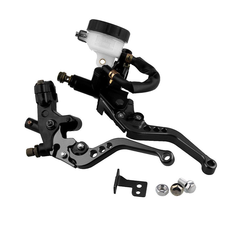 Universal CNC Motorcycle Adjustable Clutch Brake Master Cylinder Reservoir Levers Kit for 7/8" 22mm Handlebar