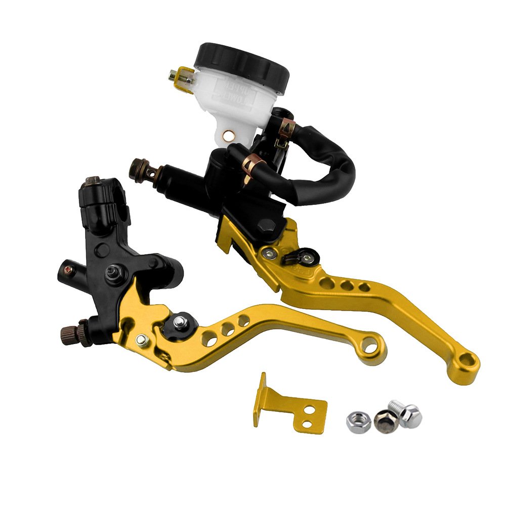 Universal CNC Motorcycle Adjustable Clutch Brake Master Cylinder Reservoir Levers Kit for 7/8" 22mm Handlebar