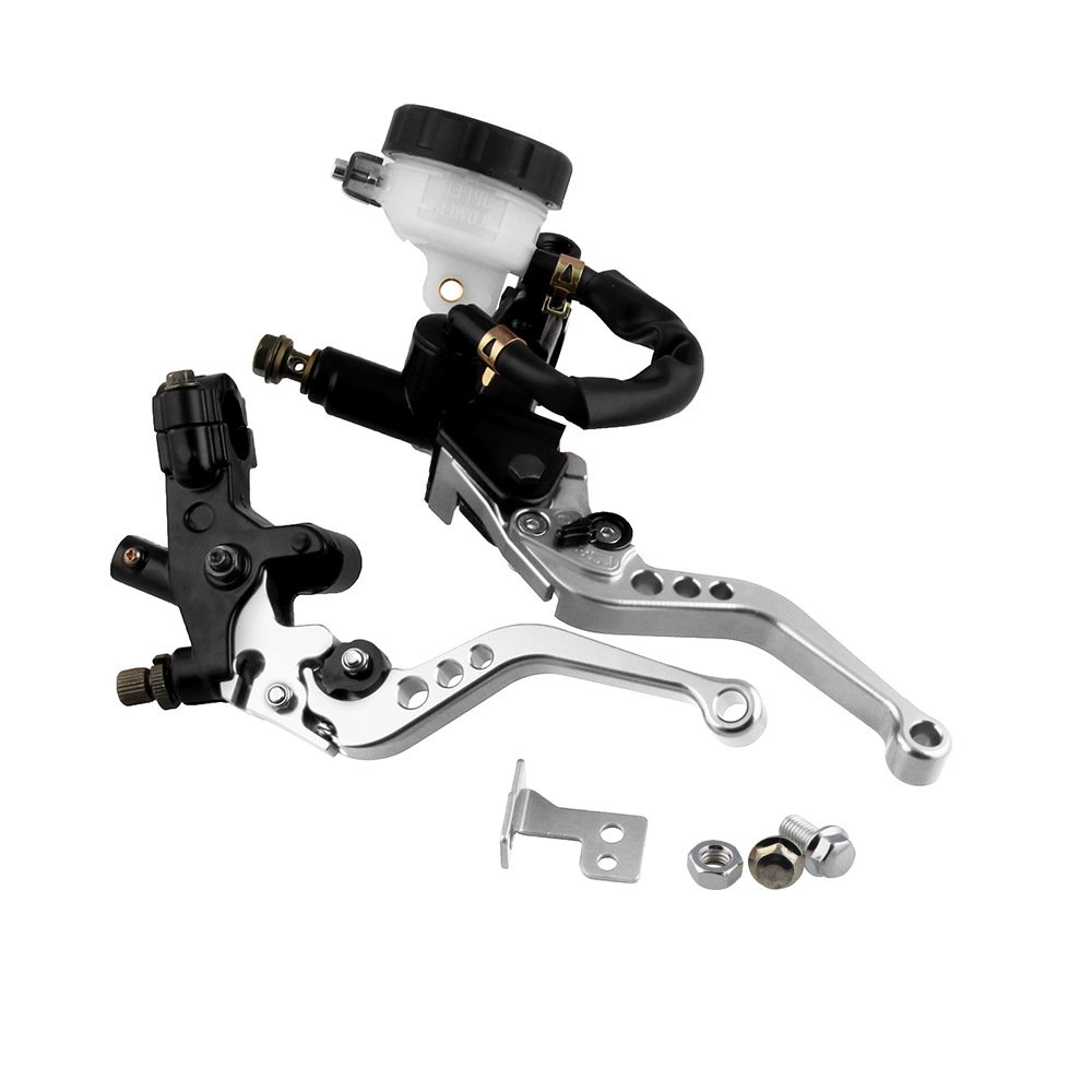 Universal CNC Motorcycle Adjustable Clutch Brake Master Cylinder Reservoir Levers Kit for 7/8" 22mm Handlebar