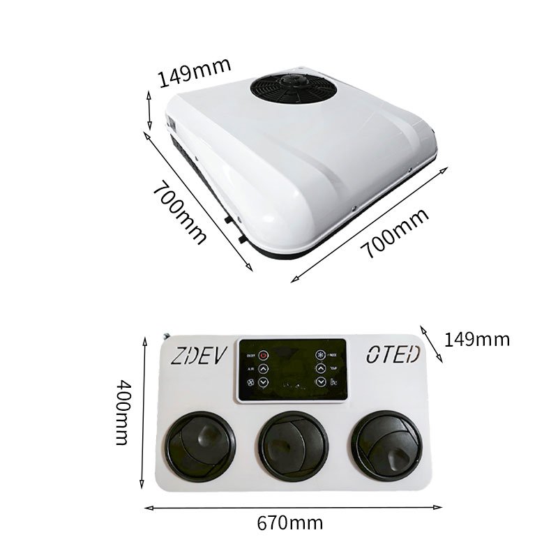 12v 24V Dc Universal Ac Mini Portable Air Conditioner Systems for Truck Cars Excavator RV Parking Air Conditioning