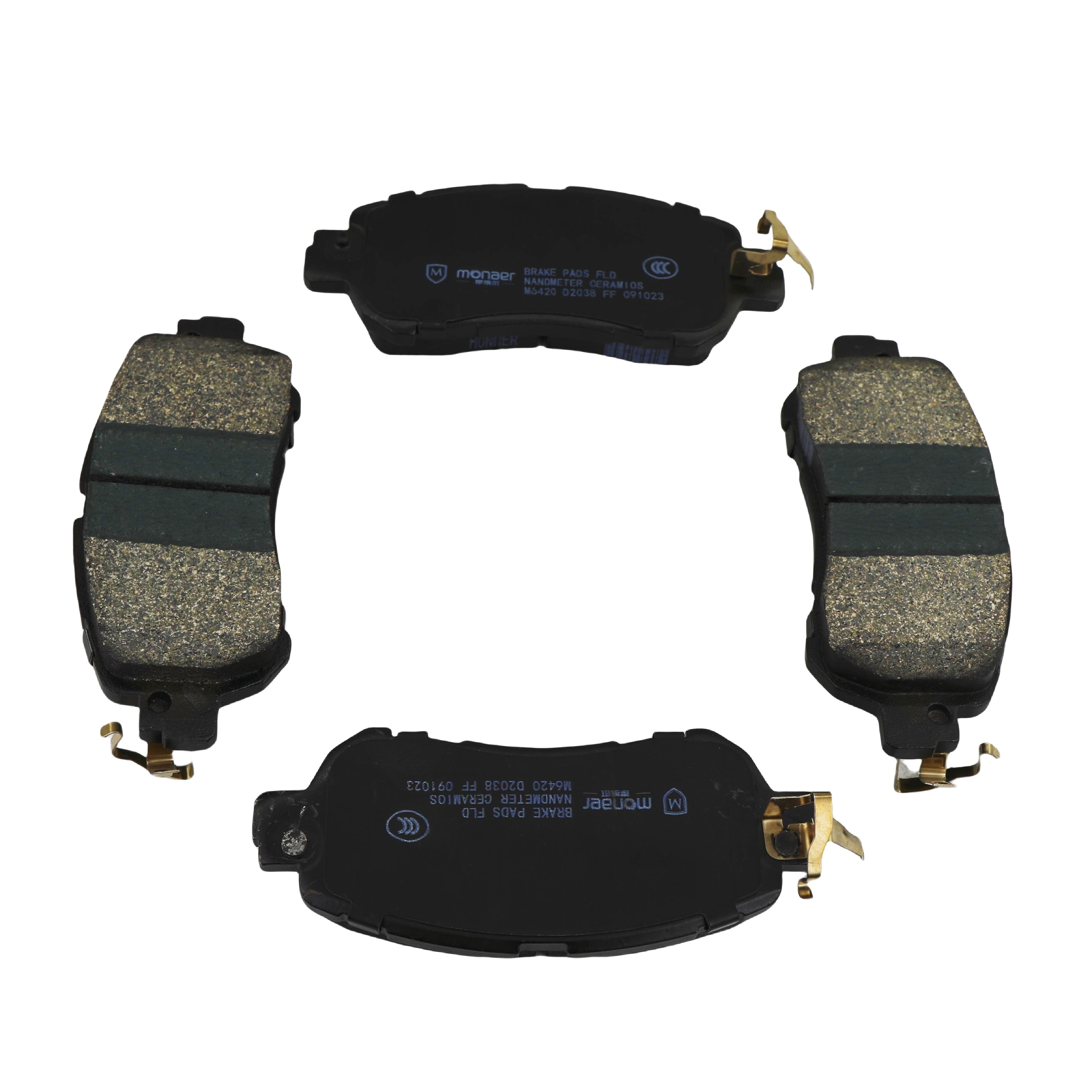 Monaer Brake Pads D2038 Ceramic Front Disc Brake Pad for Nissan