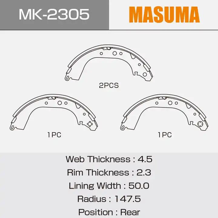 MASUMA MK-2305 Car Disc Brake Pads Auto Brake Systems Spare Parts for Suzuki Honda Mitsubishi Nissan Toyota Vehicles