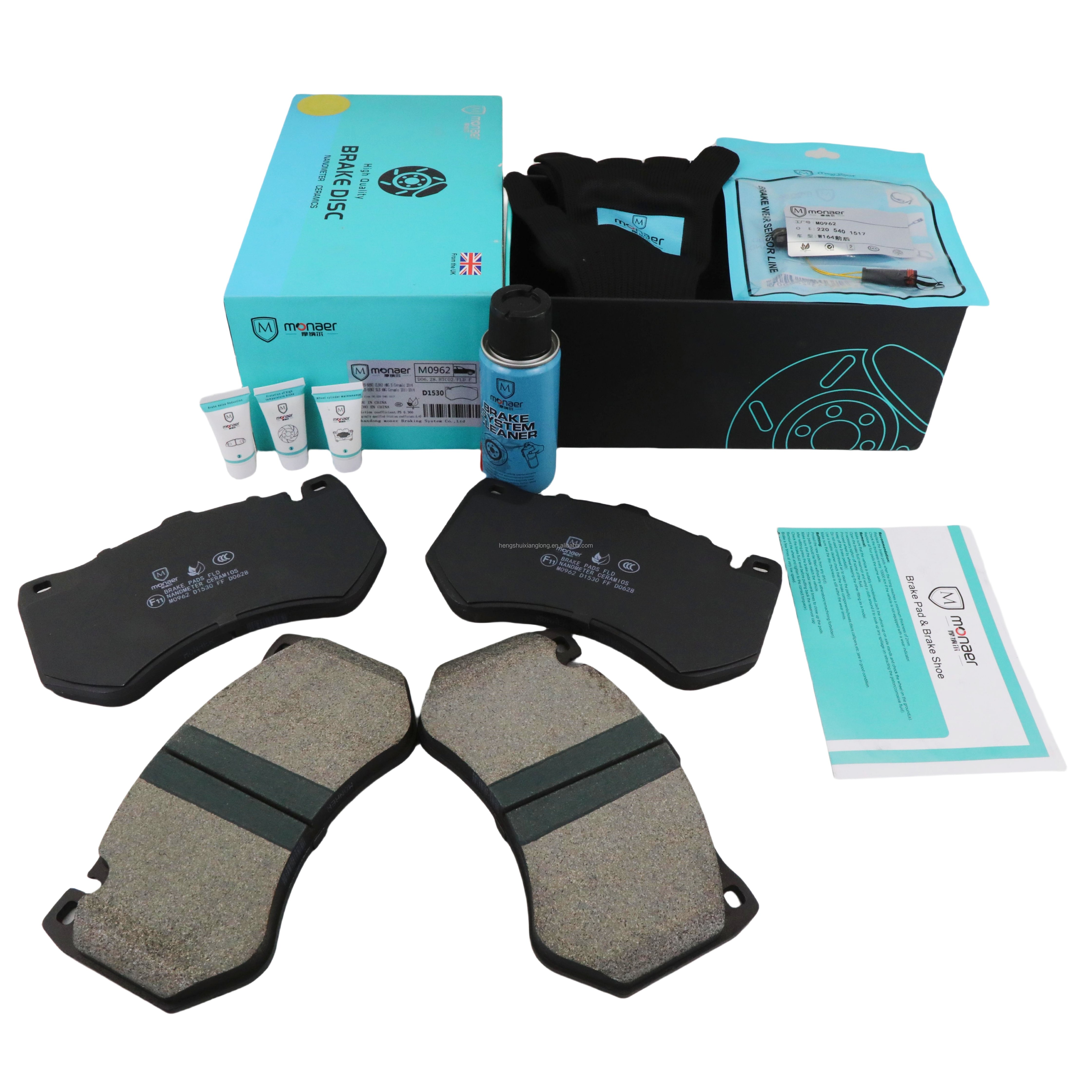 D1530 Monaer Ceramic Brake Pads for MERCEDES-BENZ High Quality No Noise, Low Dust Brake Pad