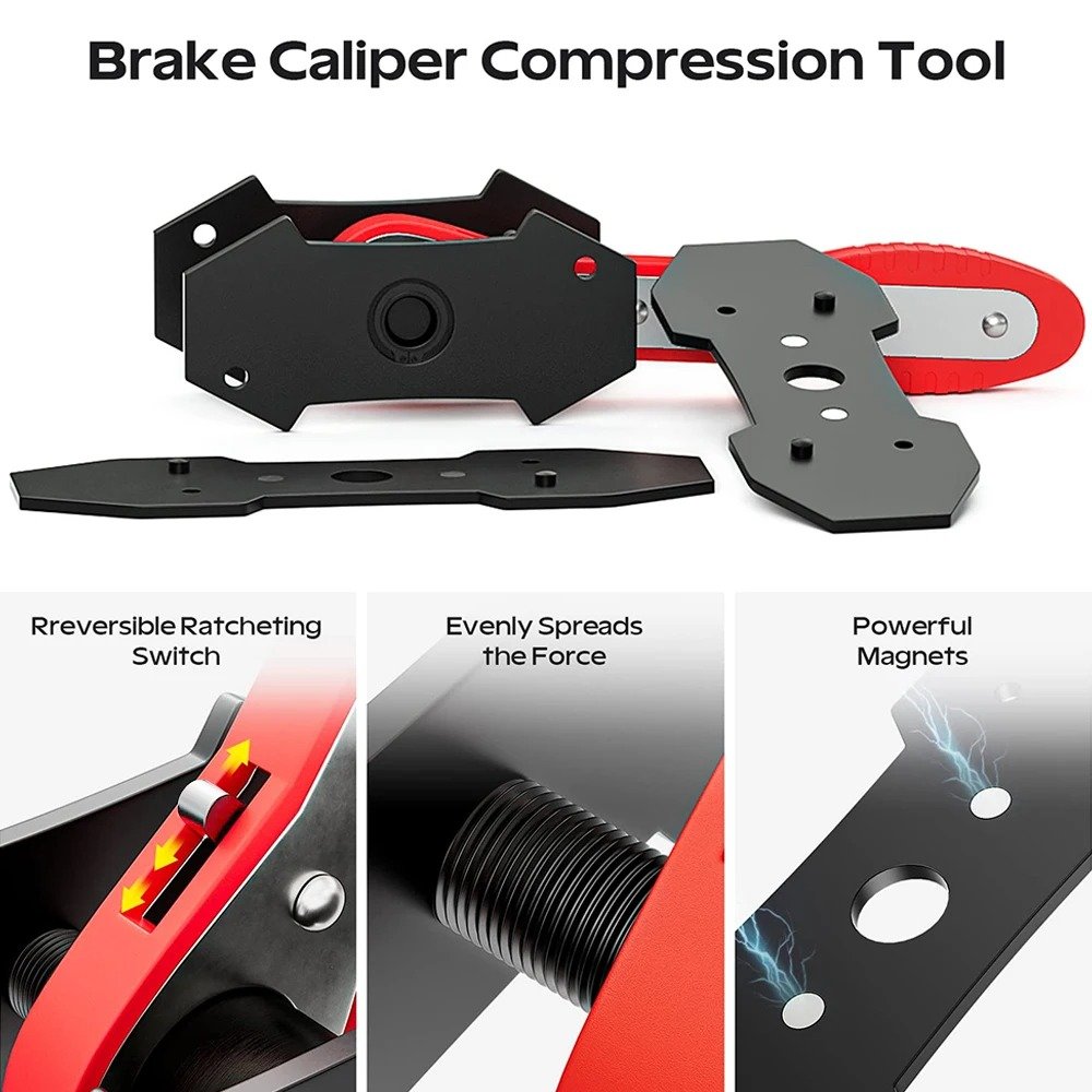 Wholesale Adjustable Car Brake Ratcheting Caliper Press Piston Spreader 360 Degree Adjusting Hand Tool