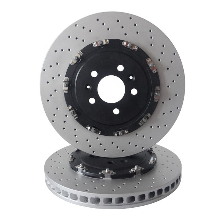 8E0615301AB for Audi RS4 A4 Pair Set of 2 Front Brake Disc Rotors Drilled Floated 365mm