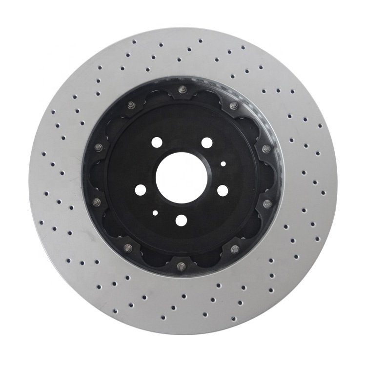8E0615301AB for Audi RS4 A4 Pair Set of 2 Front Brake Disc Rotors Drilled Floated 365mm