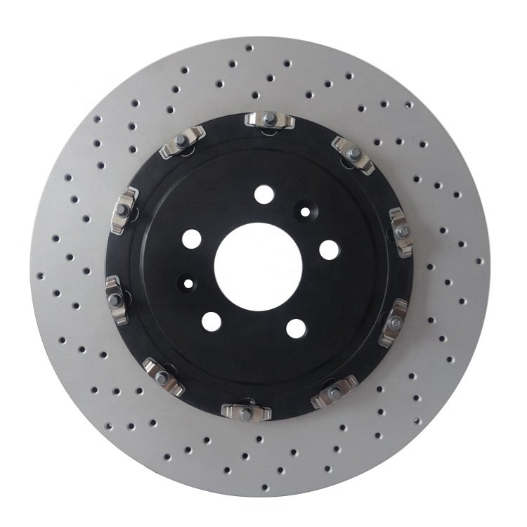 8E0615301AB for Audi RS4 A4 Pair Set of 2 Front Brake Disc Rotors Drilled Floated 365mm