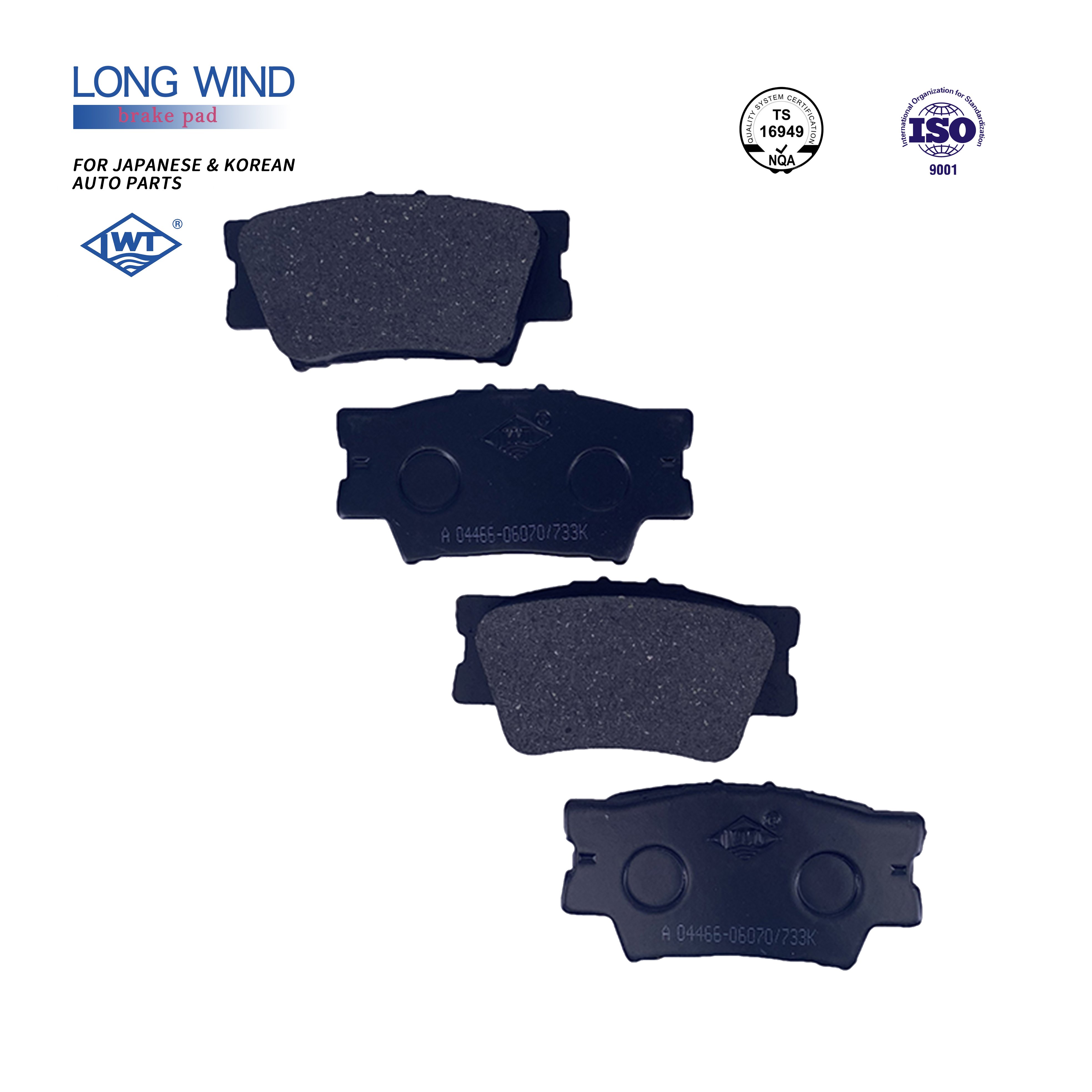 LWT Car Brake Pads OEM 04466-06070 for toyota CAMRY ES240 2006-2012 ACV40 GSV40 RAV4 2005-2018 ACA33 ALA49 ASA40