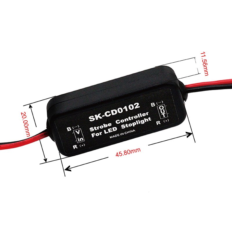 12V GS-100A Flash Strobe Controller Flasher Module Car LED Warning Lamp Auto Motorcycle Brake Stop Light CD0100 CD0101 CD0102