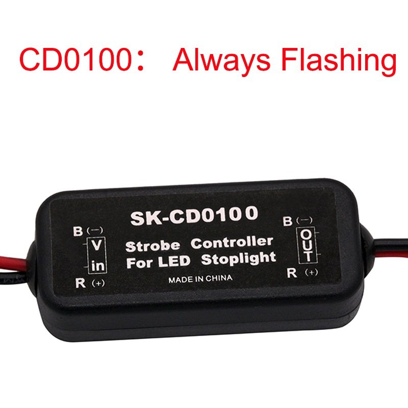 12V GS-100A Flash Strobe Controller Flasher Module Car LED Warning Lamp Auto Motorcycle Brake Stop Light CD0100 CD0101 CD0102