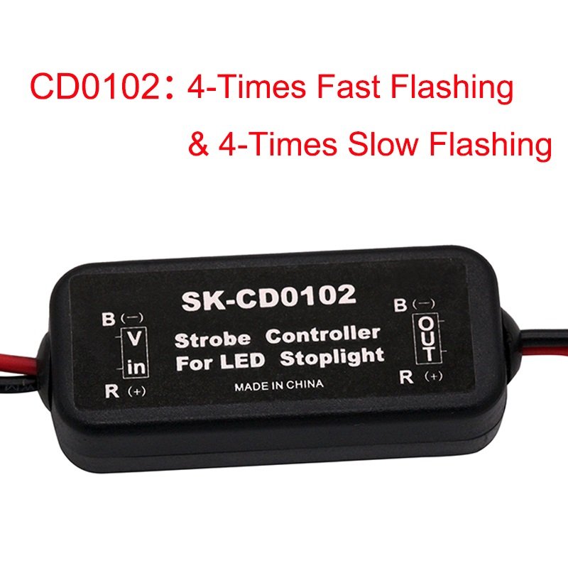 12V GS-100A Flash Strobe Controller Flasher Module Car LED Warning Lamp Auto Motorcycle Brake Stop Light CD0100 CD0101 CD0102