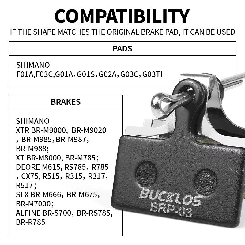 BUCKLOS Bike Brake Pads MTB Road Bicycle Hydraulic Disk Brake Pad for SHIMANO M9000 Disc Pads Fit G01S F01A Bicycle Accessories