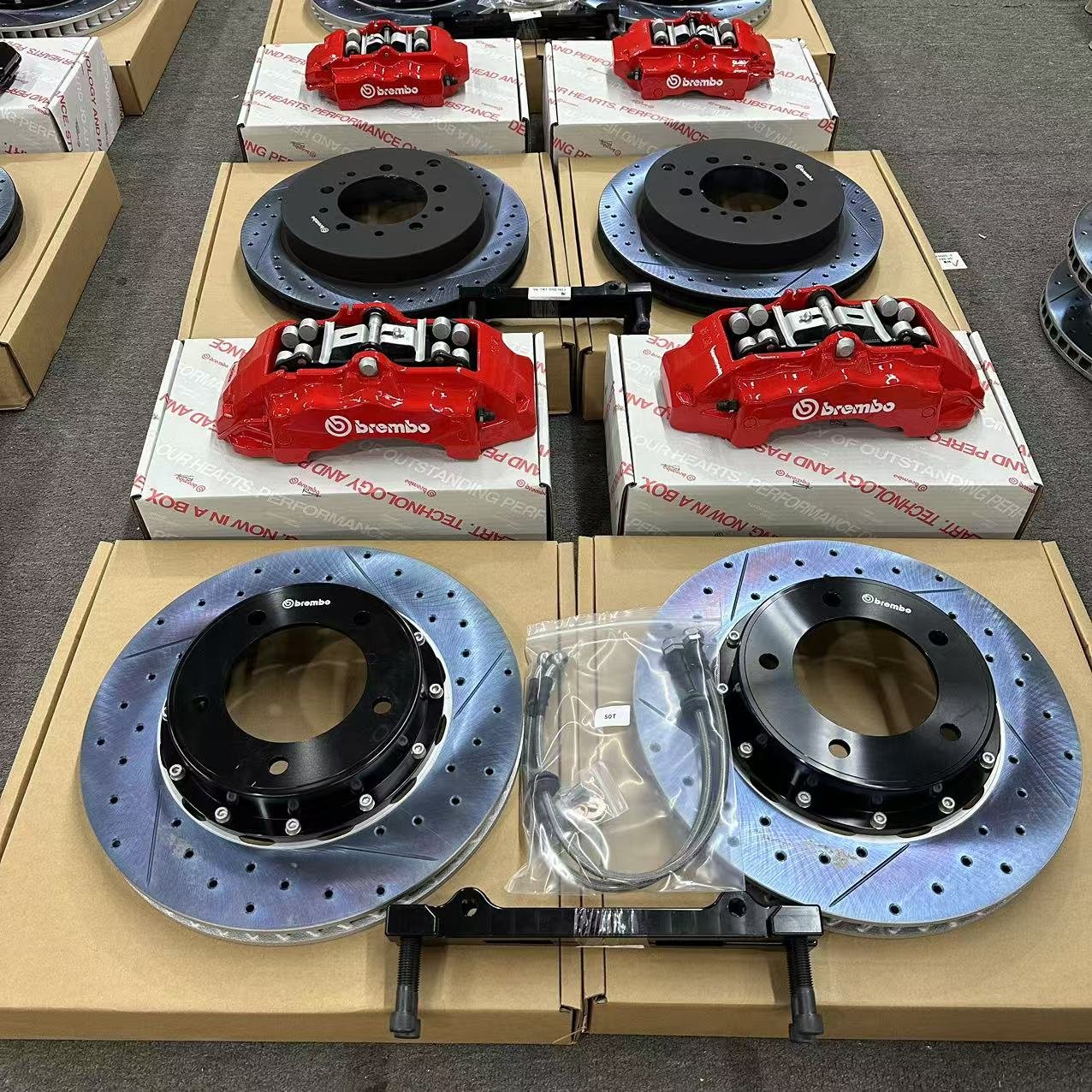Front 6 Pot 362mm Rear 4 Pot 365mm for 2019 toyota Land Cruiser Lc 200 High Carbon Cast Iron Floating Brake Disc Kit