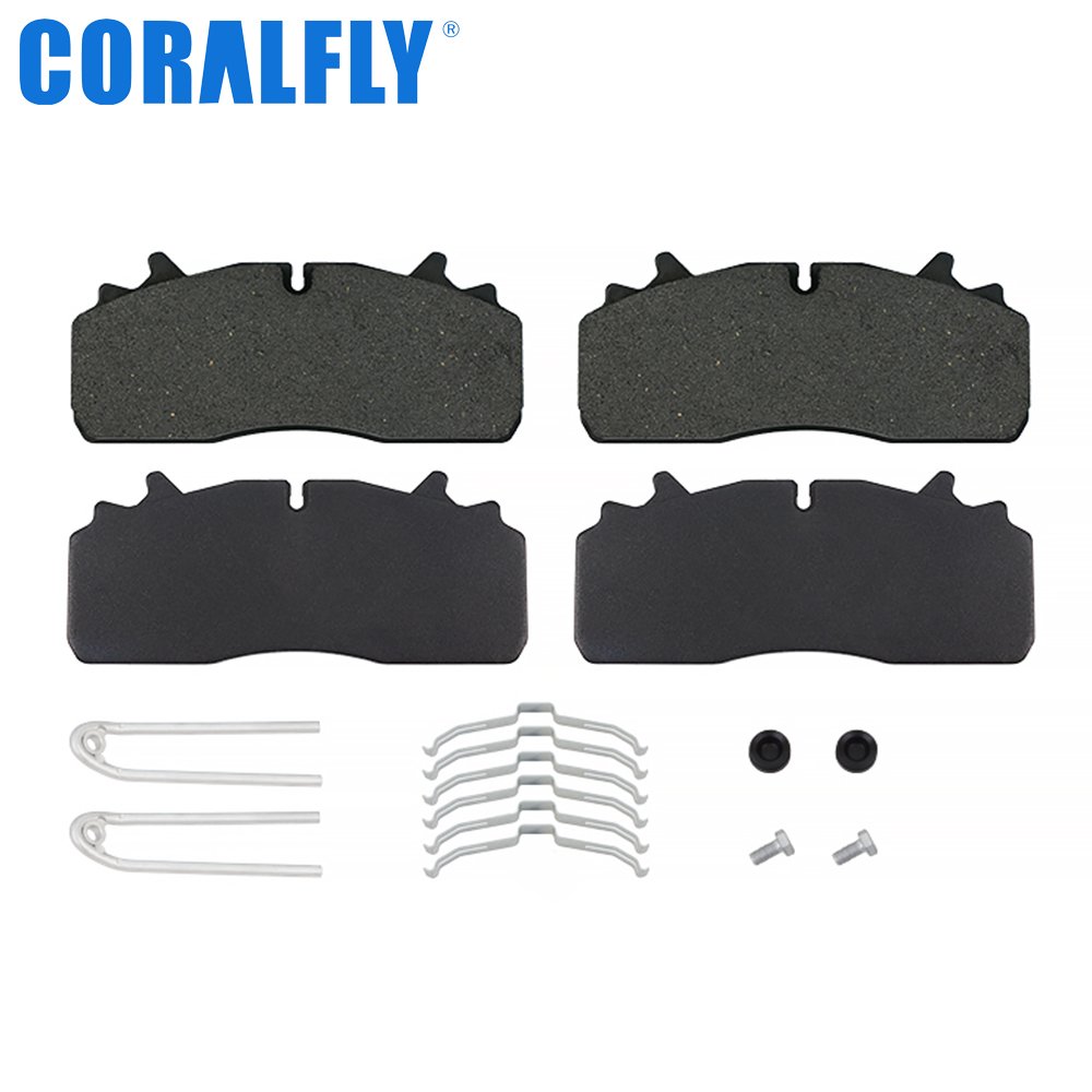 Coralfly Truck Disc Brake Pads WVA29253 Truck Brake Pads for MERCEDES-BENZ 0004210510 0024204920 0034202220 0064201120