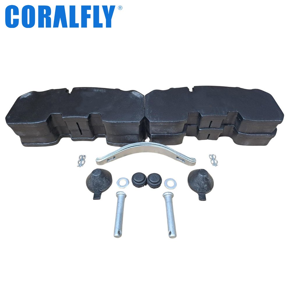 Coralfly Truck Disc Brake Pads WVA29253 Truck Brake Pads for MERCEDES-BENZ 0004210510 0024204920 0034202220 0064201120
