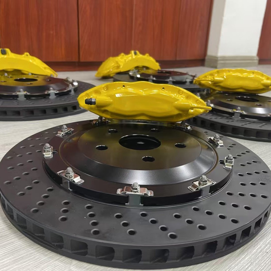 Parts Car Accessories Front Best Brake Systems Big Brake Kit V6 6 Piston Caliper and 405mm&380mm Carbon Ceramic Brake Black Disc