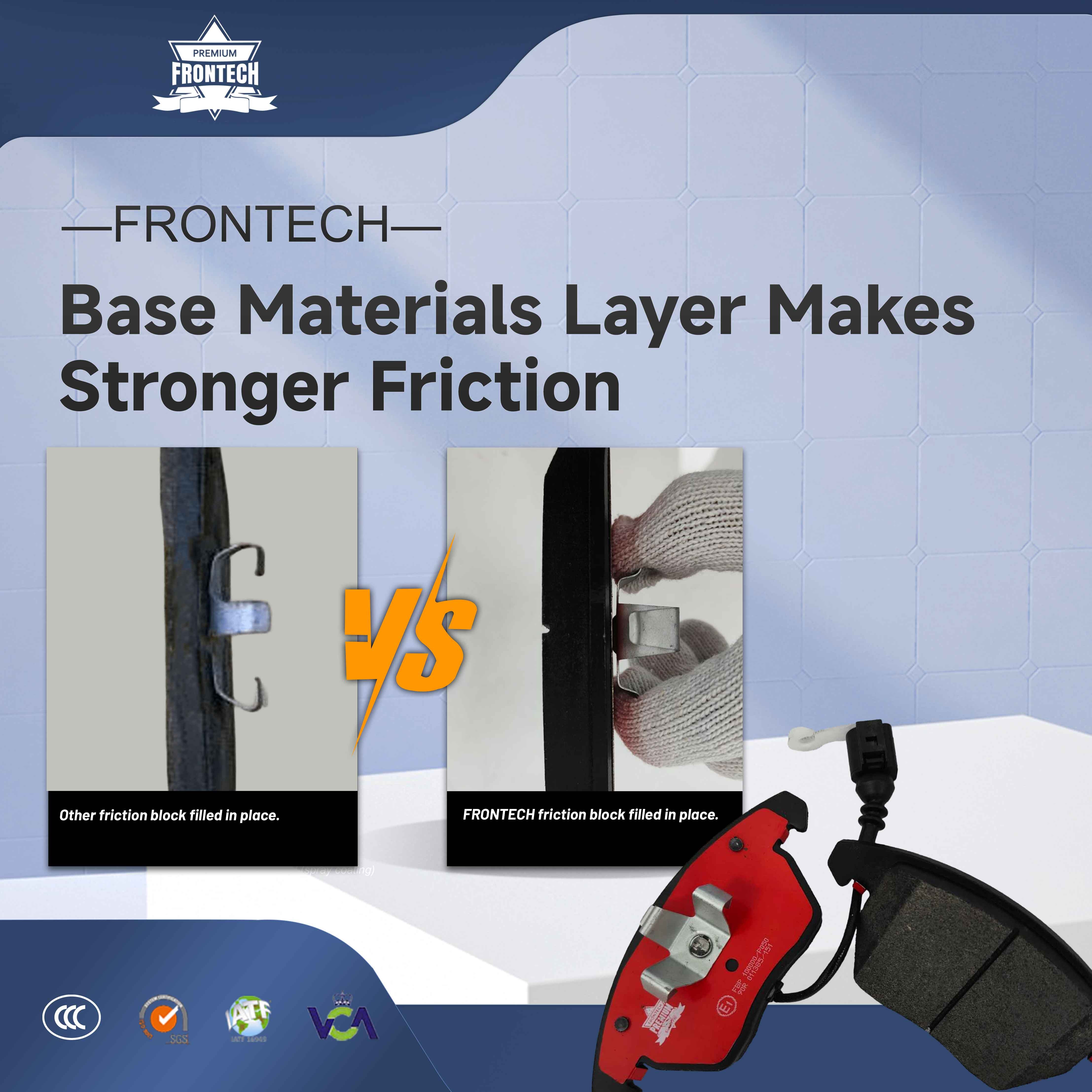 Frontech High Quality Ceramic Brake Pads Dust-Free 0K553-33-23ZA for JEEP Kia Cars at the Best Price
