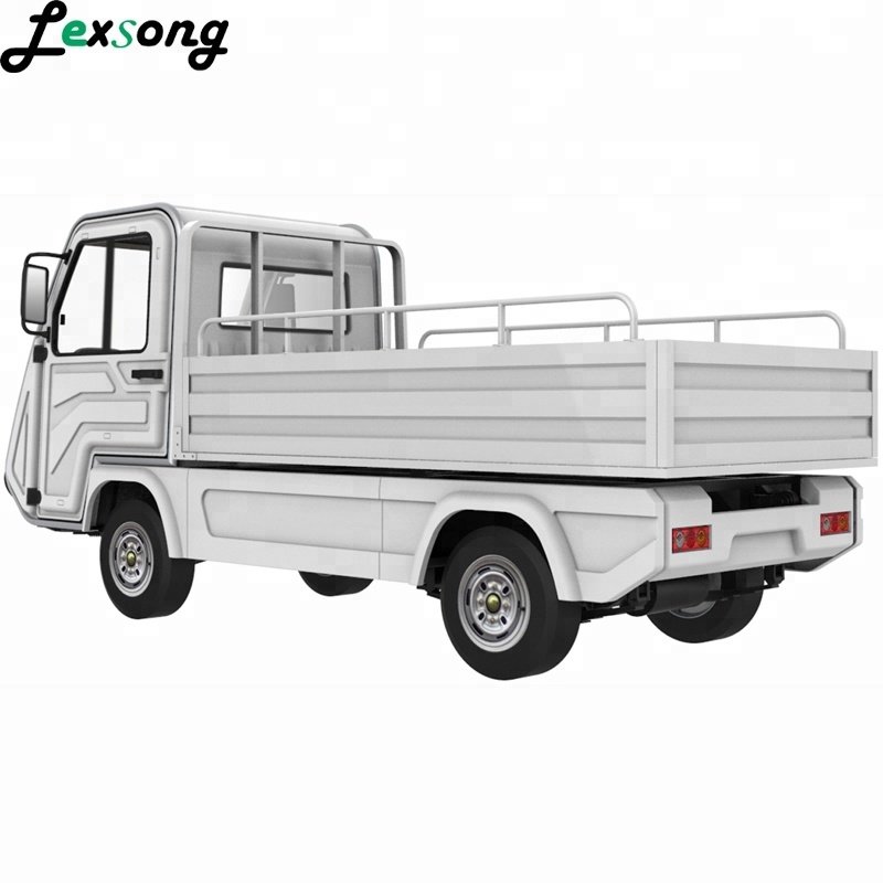 Electric Mini Truck Pickup Automatic Gearbox Single Drive Motor Hydraulic Steering System Leather Camera-Lithium Flat Bed Sale