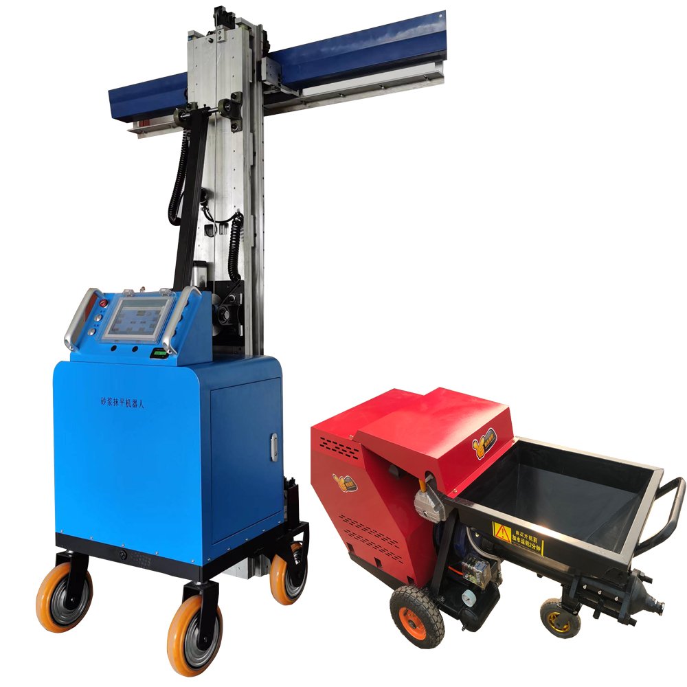 High Performance Automatic Wall Rendering Machinery Wall Plastering Finishing Machine Cement Concrete Rendering Machines