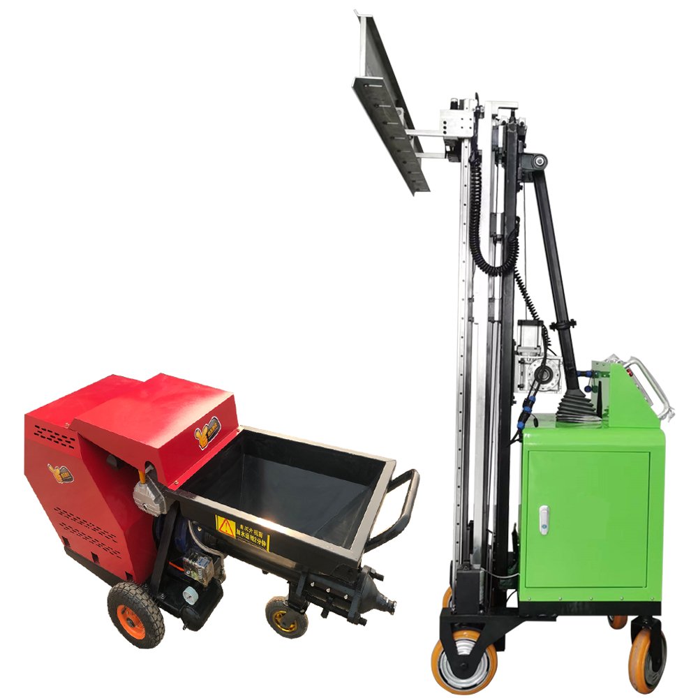 High Performance Automatic Wall Rendering Machinery Wall Plastering Finishing Machine Cement Concrete Rendering Machines