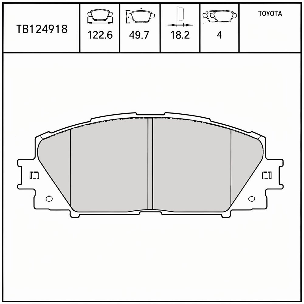 GDB3460 Terbon Auto Brake System Parts Front/Rear Axle Brake Pad 04465-52270