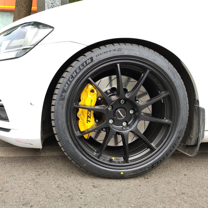 TEI Big Brake Kit Brake Front 6-Piston Caliper With Slotted Rotor 378x32mm for GOLF 7 MK7 MK7/A7/MQB 19inch Wheel