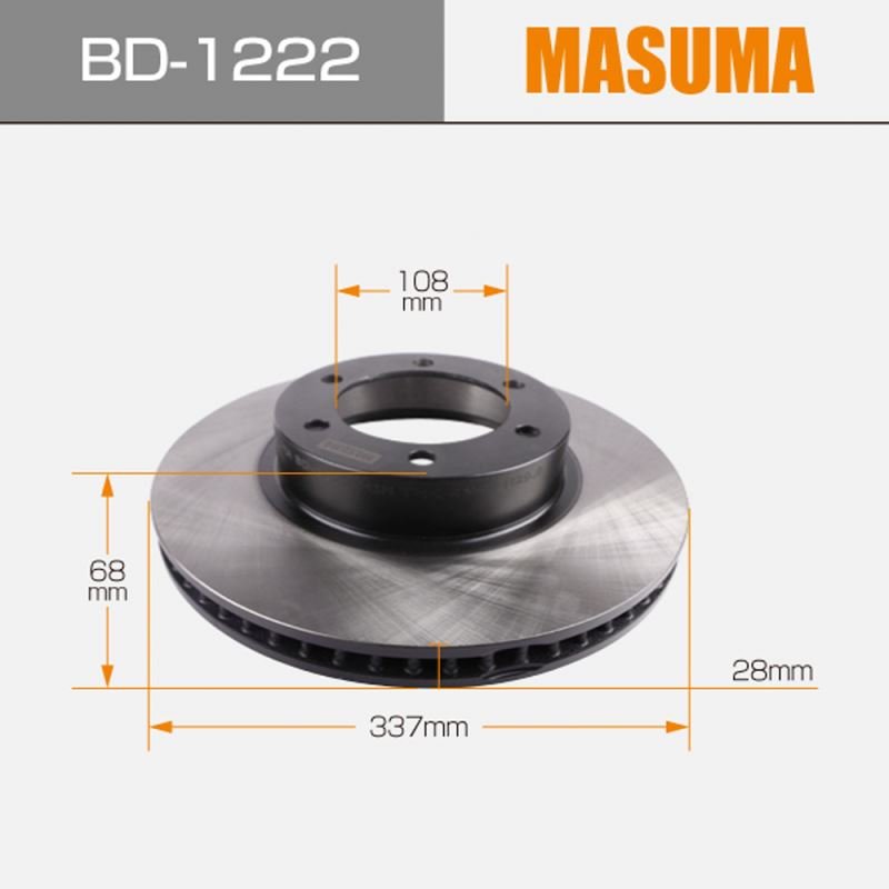 BD-1222 MASUMA Auto Spare Parts Auto Brake Systems Brake Discs 4351260150 43512-60150 43512-60151 for TOYOTA LAND CRUISER